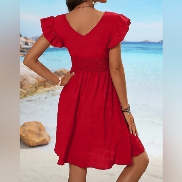 Women’s V-Neck Aline Swing Dress - Size L - NWT - Picture 2 of 3